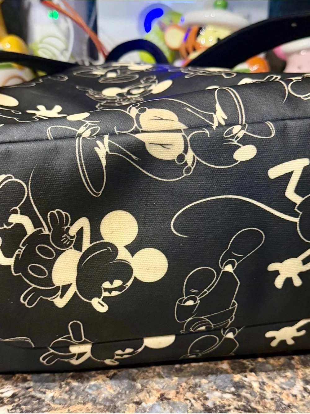 Petunia Pickle Bottom Black&White Mickey Mouse over Years Backpack Diaper Bag